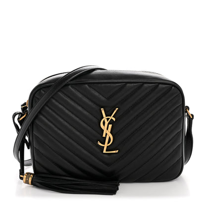 Saint Laurent Calfskin Matelasse Monogram Lou Camera Bag Black 1 of 13