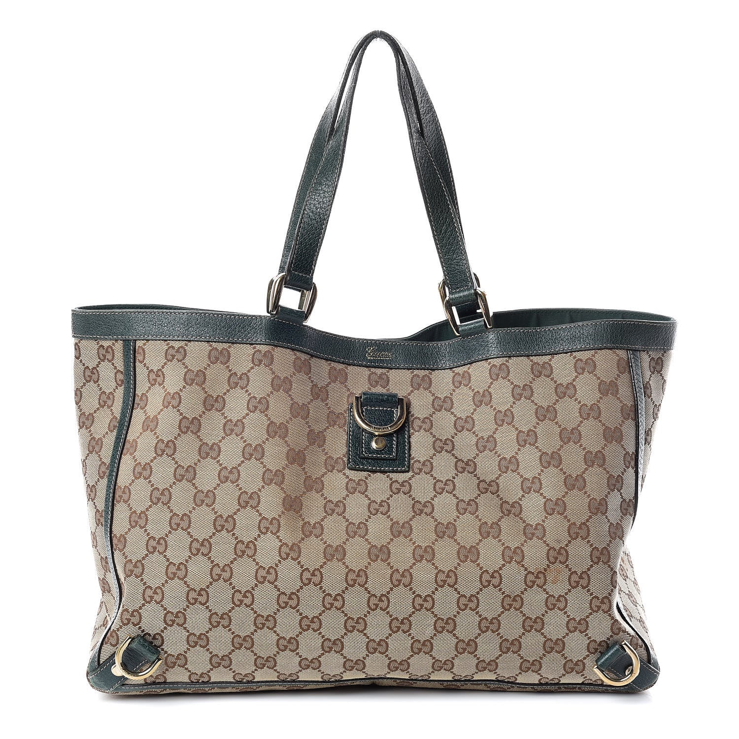 Gucci Monogram Large Abbey Tote Green 1 of 18