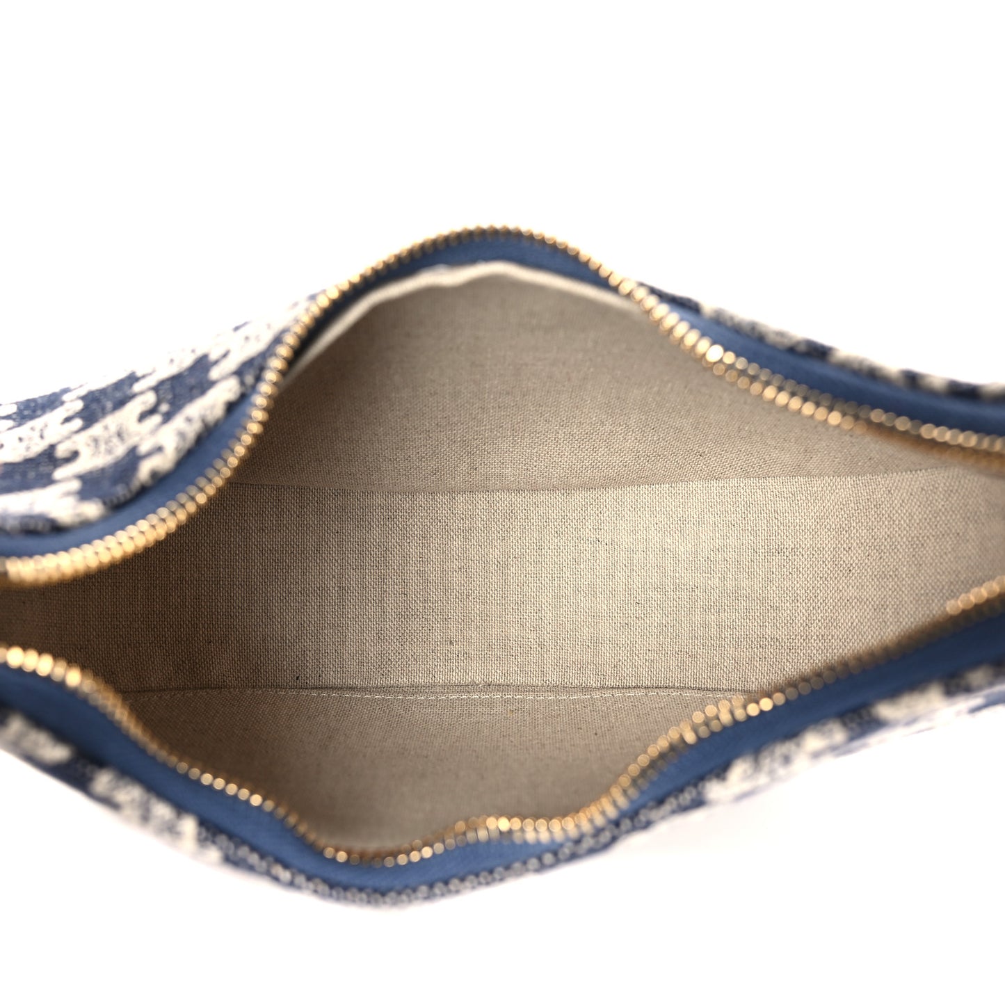 Canvas Calfskin Ava Triomphe Shoulder Bag Blue