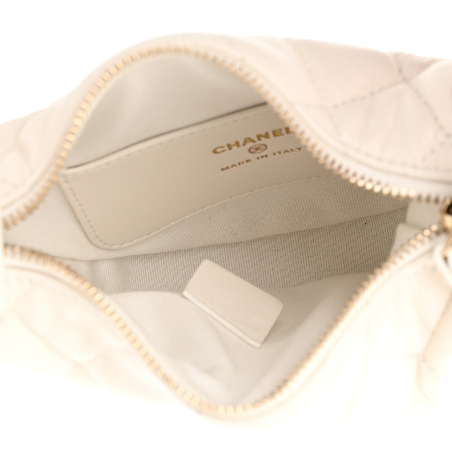 Chanel Lambskin Quilted Chain Around Pouch Hobo White 5 of 11