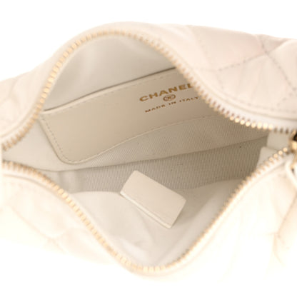 Chanel Lambskin Quilted Chain Around Pouch Hobo White 5 of 11