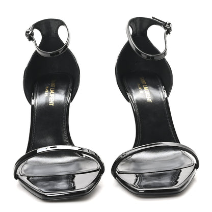 Saint Laurent Patent Calfskin Opyum 85 Sandals 39.5 Black 3 of 9