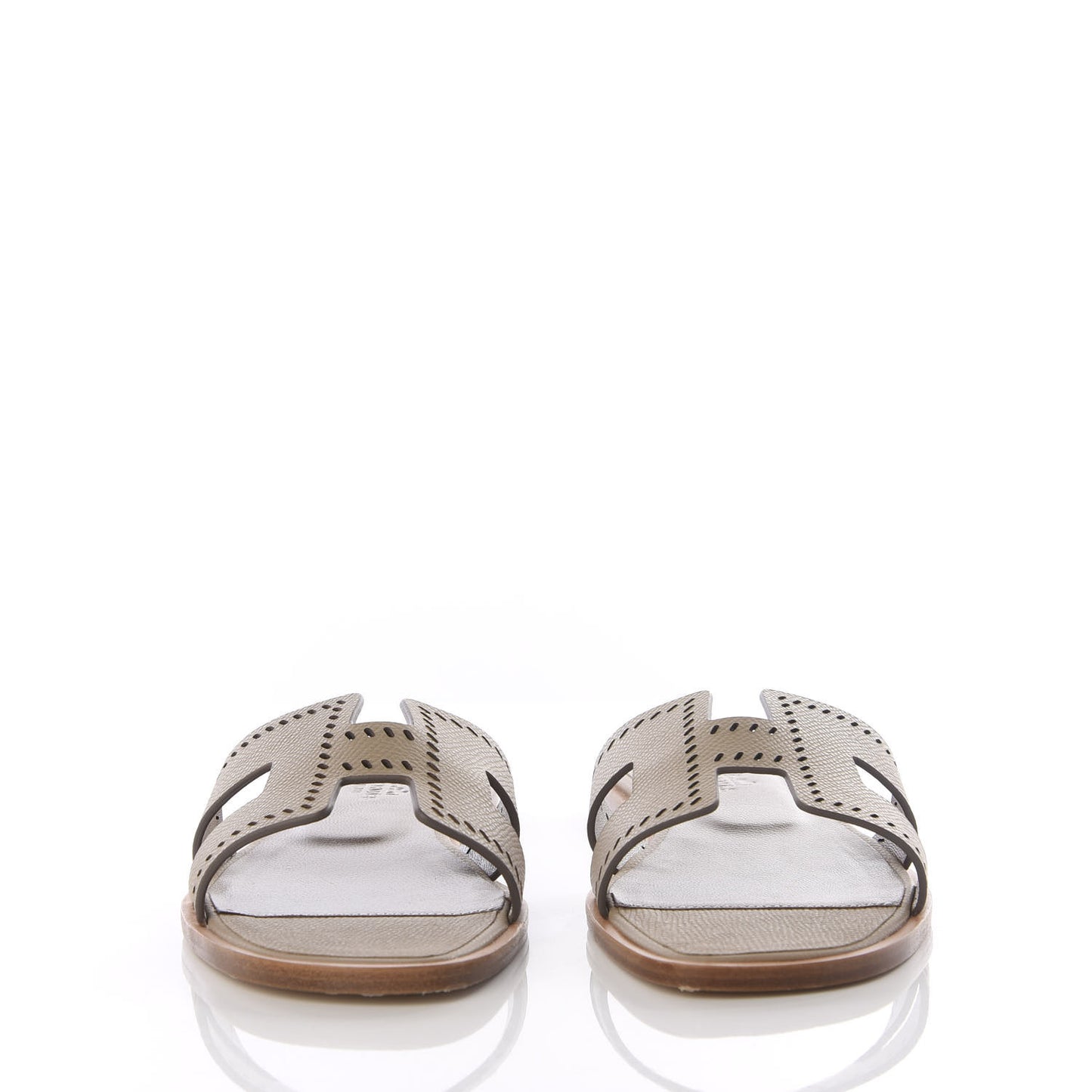 Epsom Perforated Oran Sandals 37 Etain