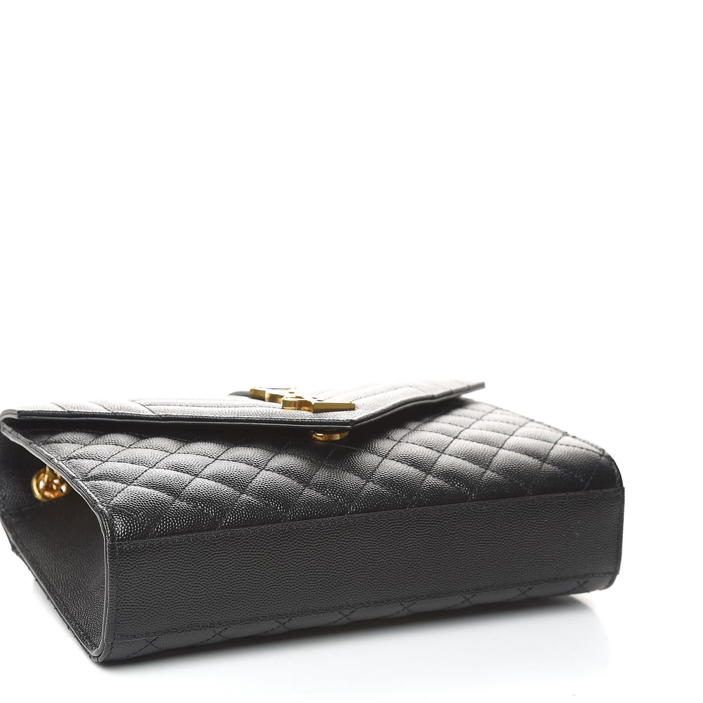 Grain De Poudre Textured Mixed Matelasse Triquilt Medium Monogram Satchel Black