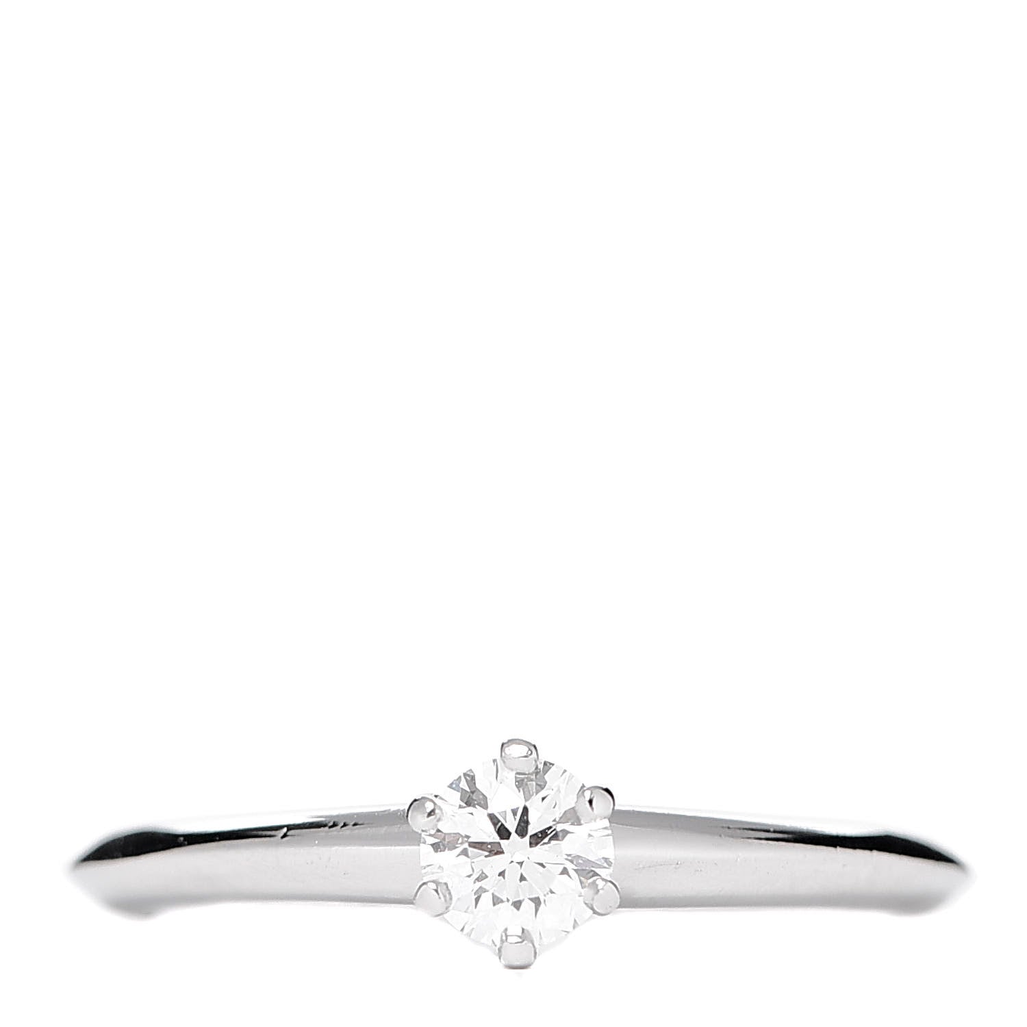 Tiffany Platinum Diamond .26ct Solitaire Engagement Ring 50 5.5 1 of 5