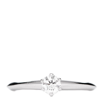 Tiffany Platinum Diamond .26ct Solitaire Engagement Ring 50 5.5 1 of 5