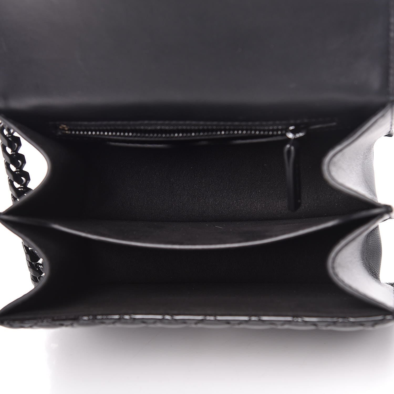 Alexander McQueen Patent Quilted Small Jeweled Knuckle Satchel Black 5 of 11