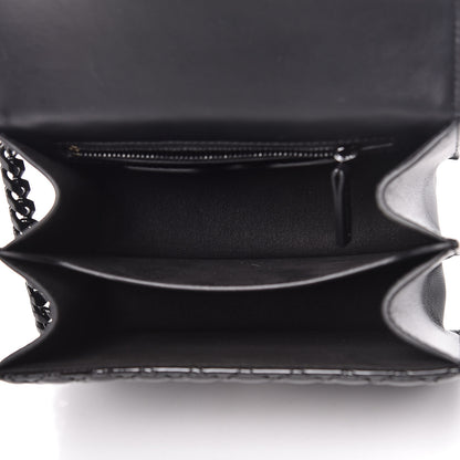 Alexander McQueen Patent Quilted Small Jeweled Knuckle Satchel Black 5 of 11