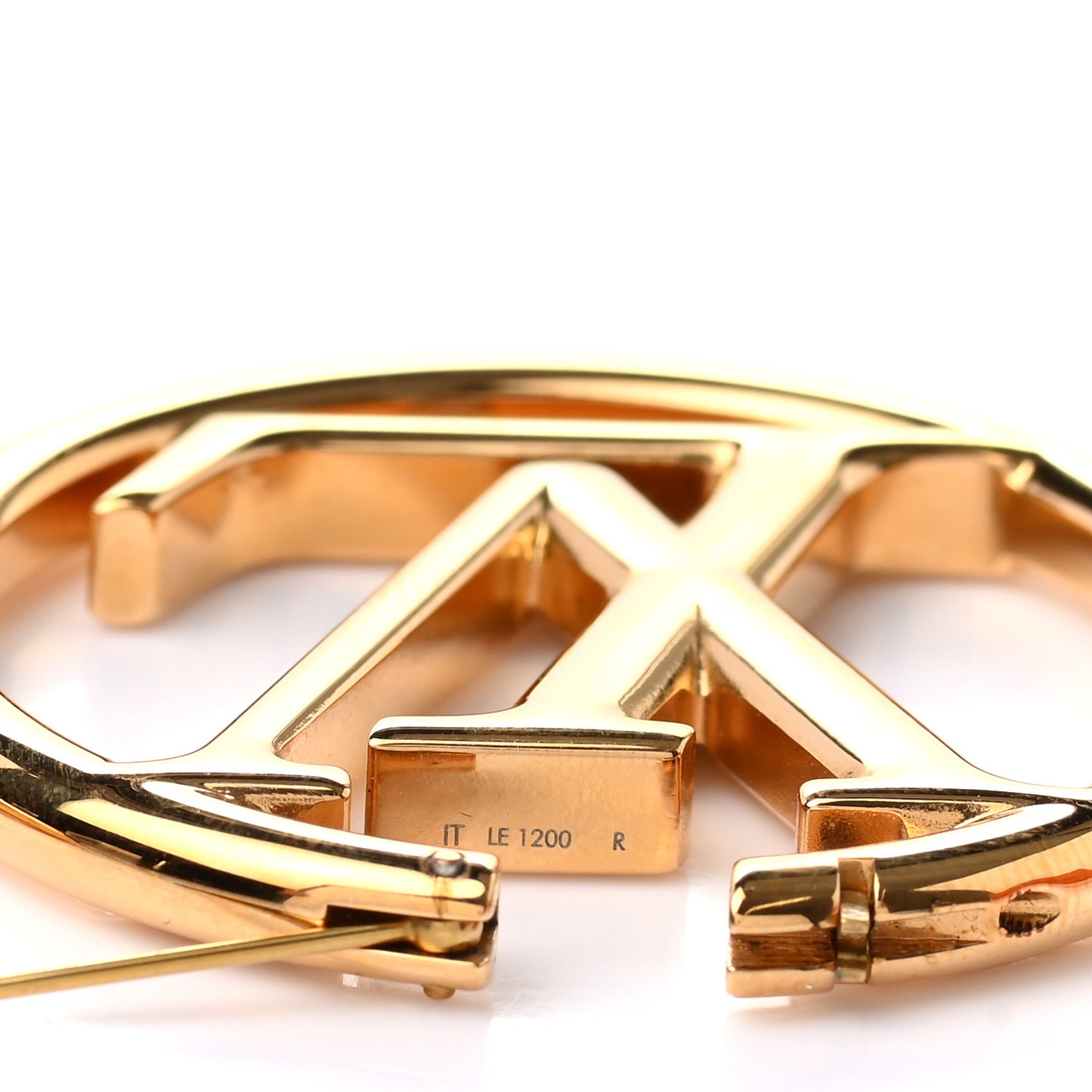 Metal Louise Hoop Earrings Gold