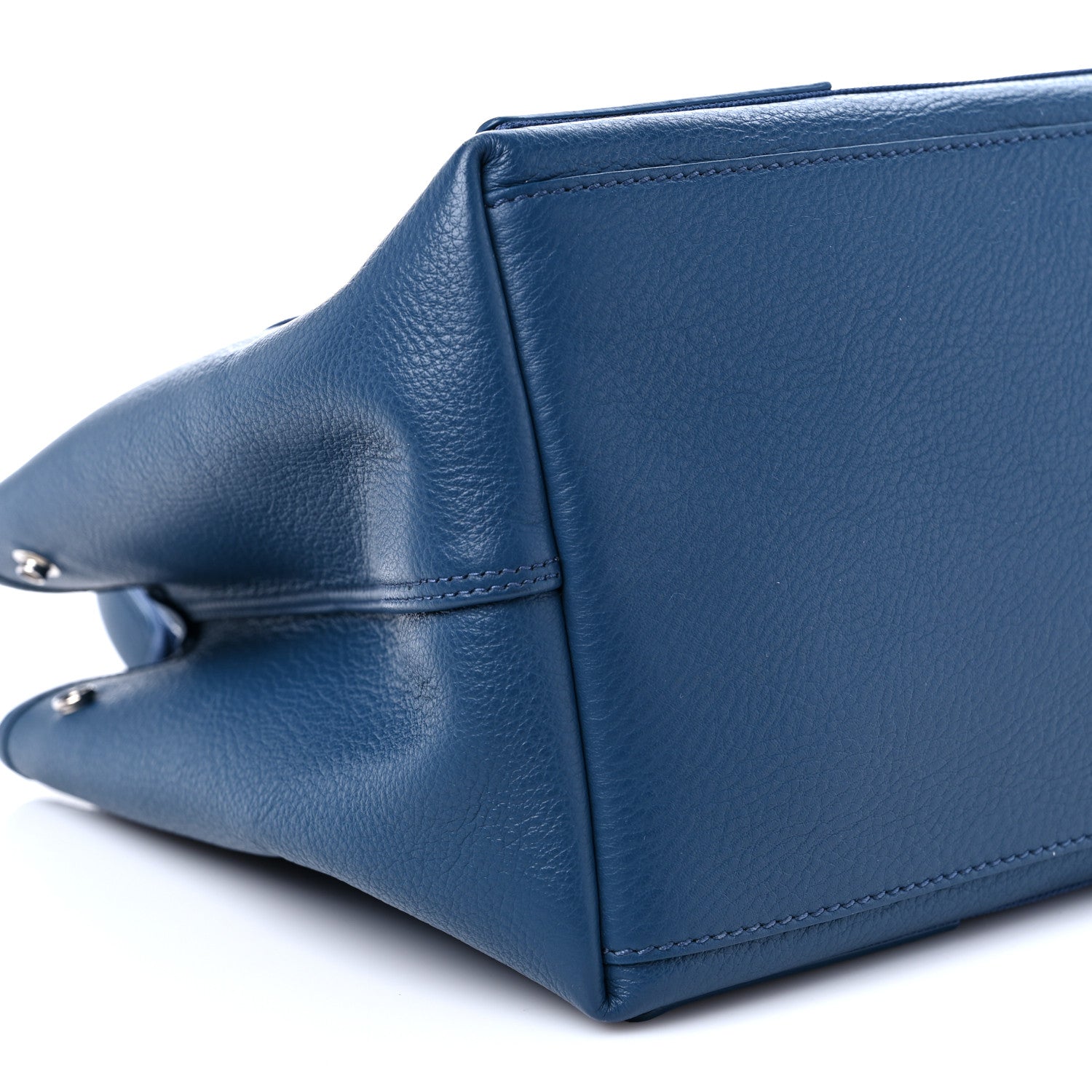 Balenciaga Calfskin S Navy Cabas Petrol Blue White 7 of 11