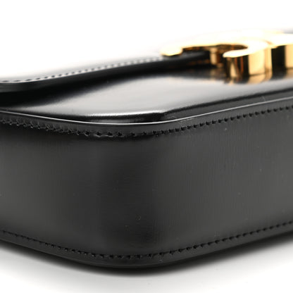Celine Shiny Calfskin Triomphe Shoulder Bag Black 10 of 11