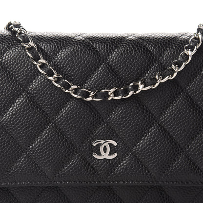 Chanel Caviar Quilted Wallet On Chain WOC Black 11 of 12