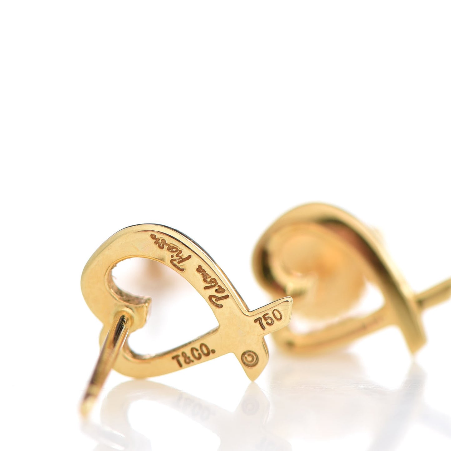 18K Yellow Gold Mini Paloma Picasso Loving Heart Earrings