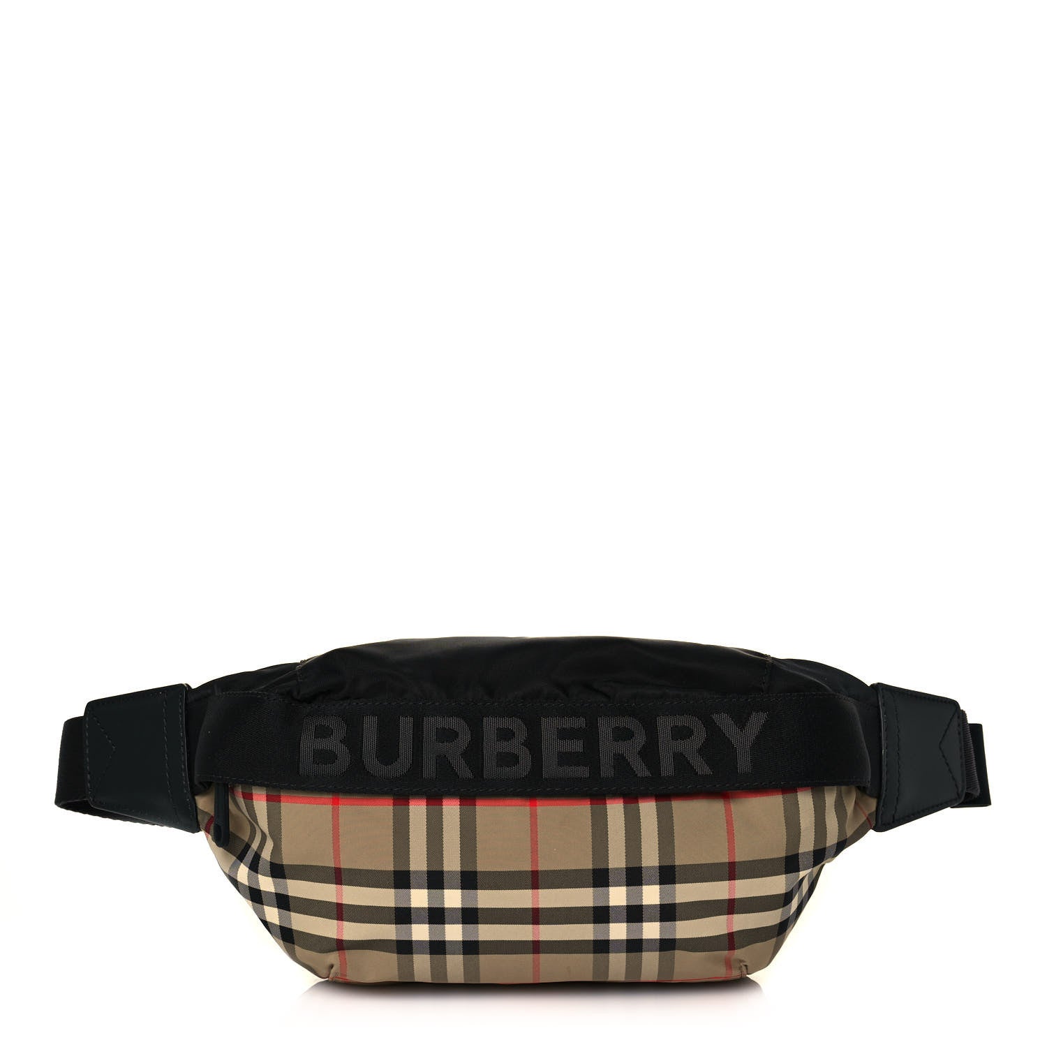 Burberry Nylon Vintage Check Sonny Bum Bag Archive Beige Black 1 of 11