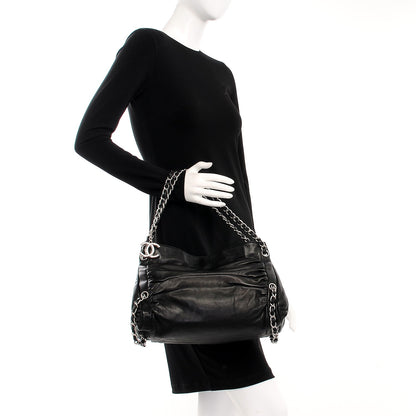 Chanel Lambskin Large Sharpei Shoulder Bag Black 2 of 7