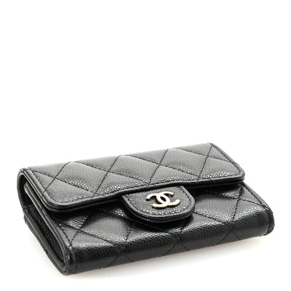 Chanel Caviar Quilted Flap Card Holder Wallet Black 4 of 9