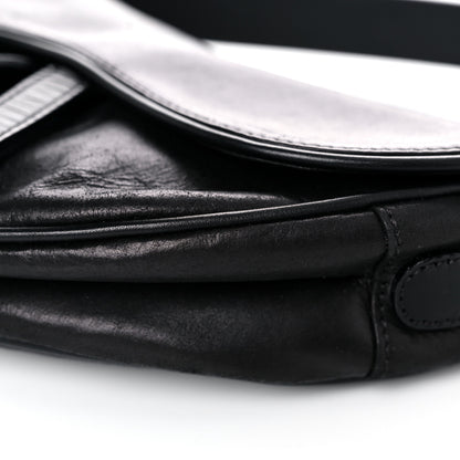 Christian Dior Calfskin Saddle Bag Black 8 of 24