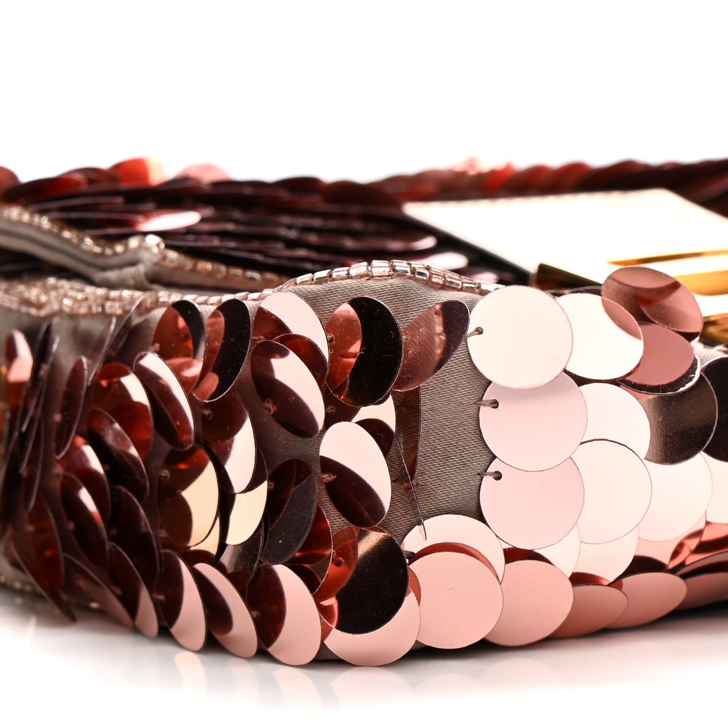 Satin Paillettes Catalan Mirror Mini Baguette 1997 Antico Rame