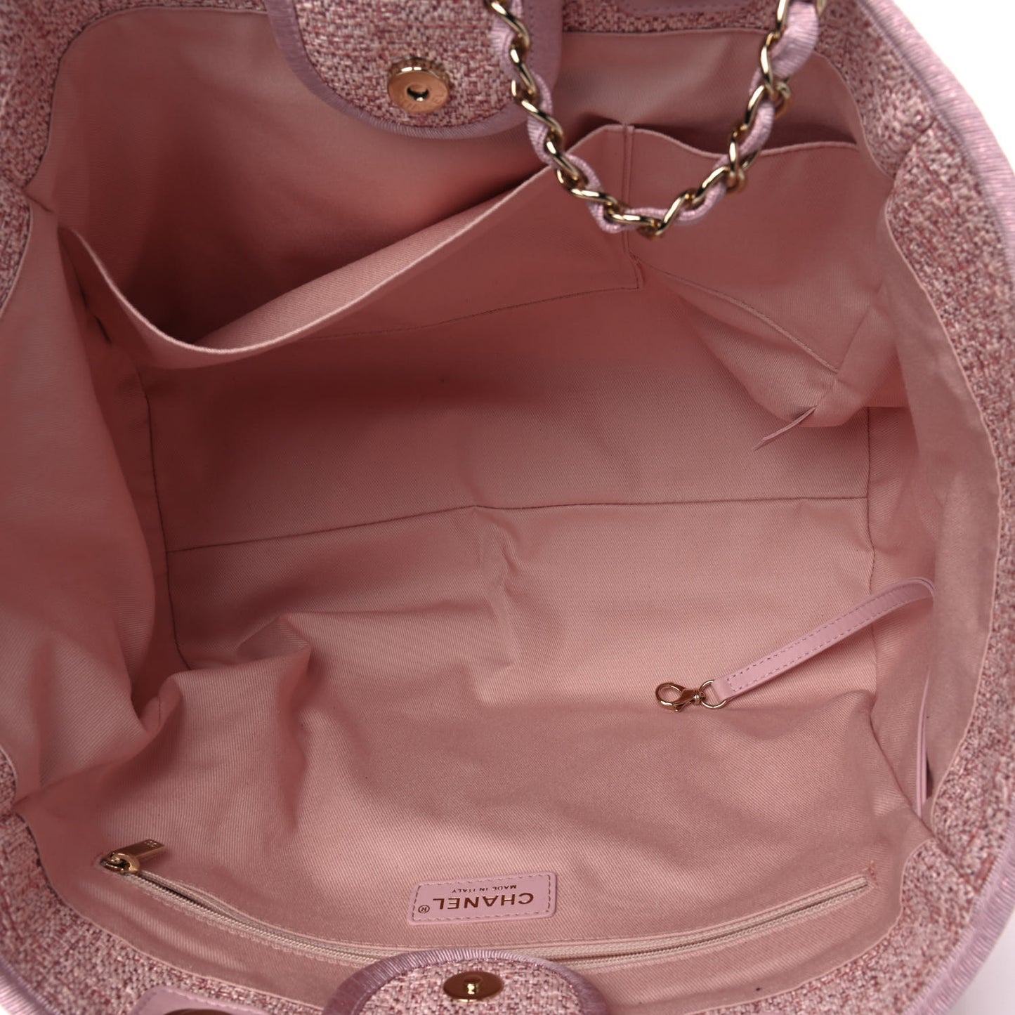 Lurex Boucle Deauville Medium Tote Pink