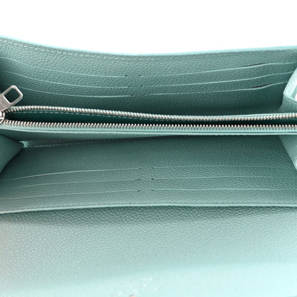 Louis Vuitton Empreinte Monogram Flower Sarah Wallet Pearly Lagoon Turquoise 5 of 7