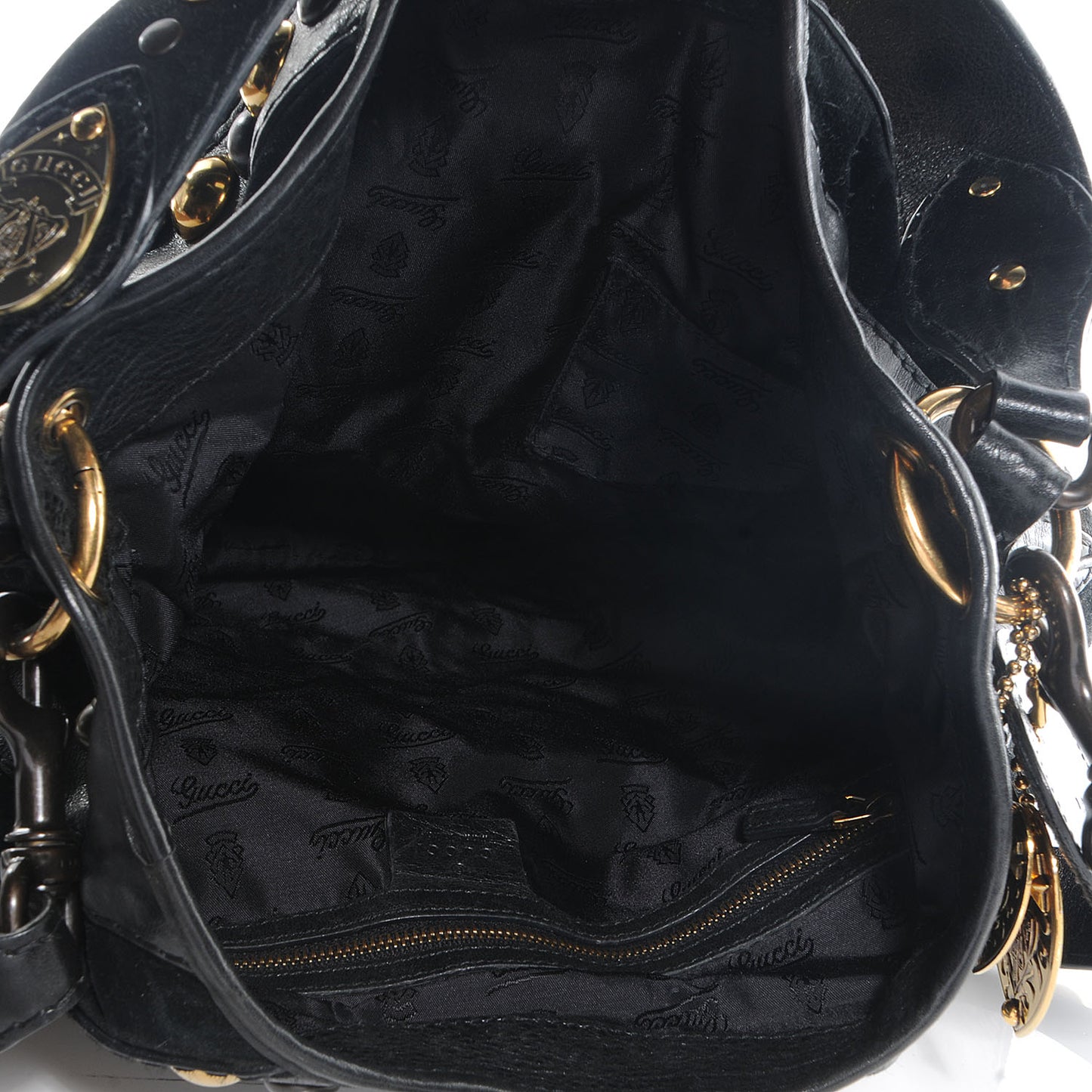 Leather Suede Fringe Babouska Hobo Black