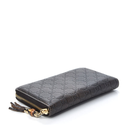 Gucci Guccissima Bamboo Tassel Zip Around Wallet Brown 4 of 7
