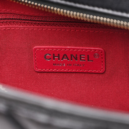 Chanel Aged Calfskin Chevron Quilted Medium Gabrielle Hobo Black 6 of 11