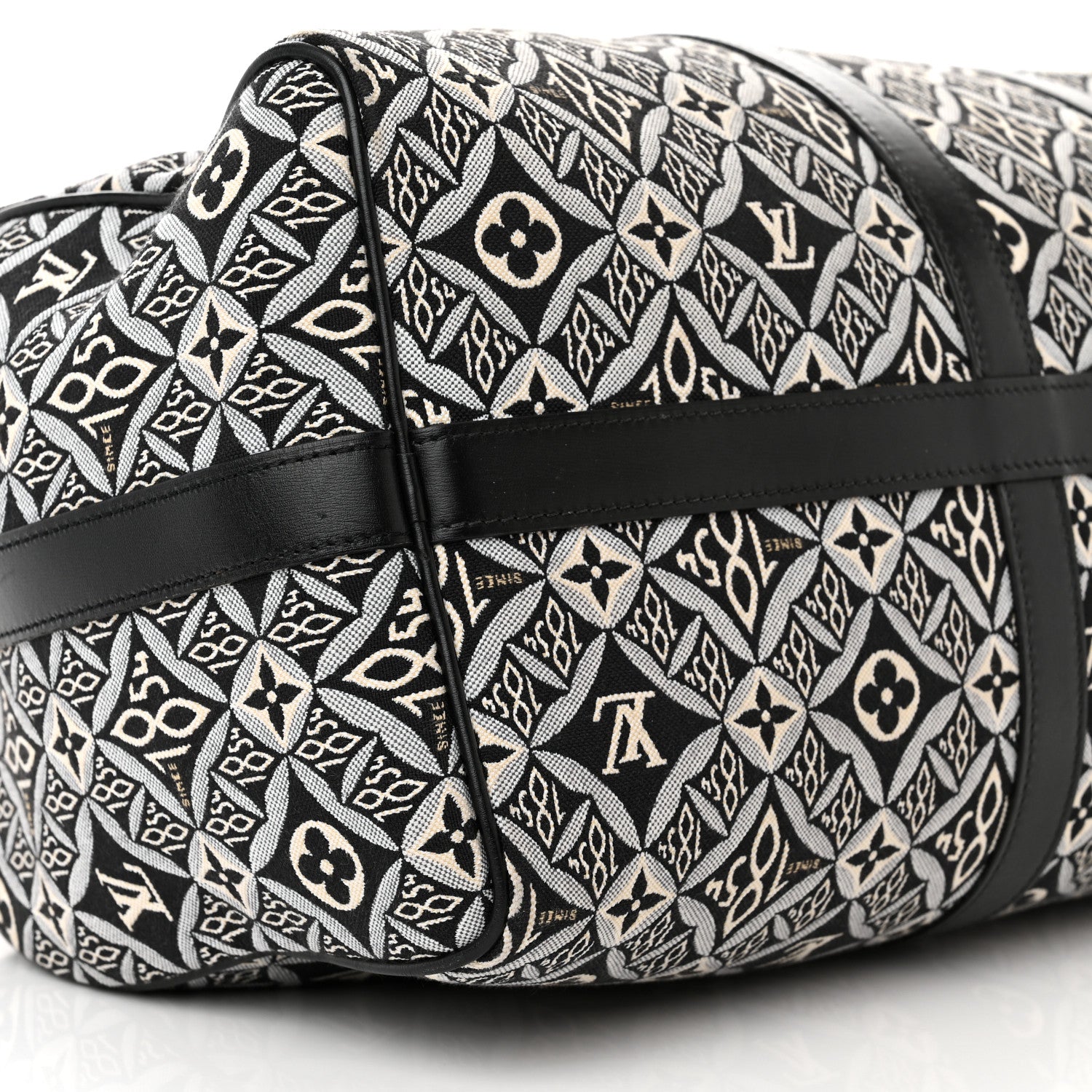 Louis Vuitton Jacquard Since 1854 Keepall Bandouliere 45 Grey 9 of 12