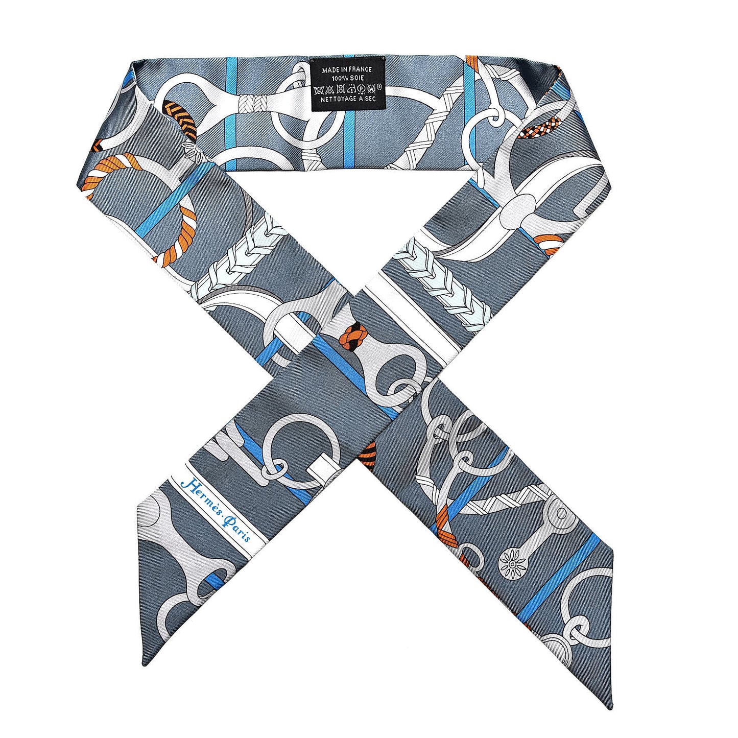 Silk Panoplie Equestre Twilly Gris Bleuete Blanc