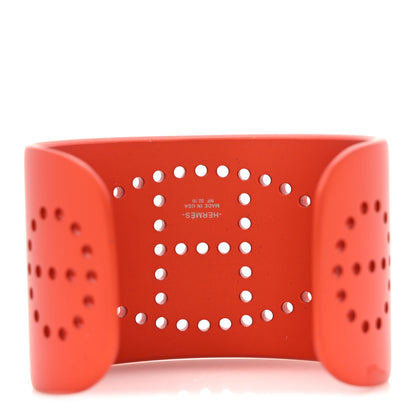 Hermes Aluminium Evelyne Sunset Cuff T1 Bracelet  Orange Tropique 4 of 4