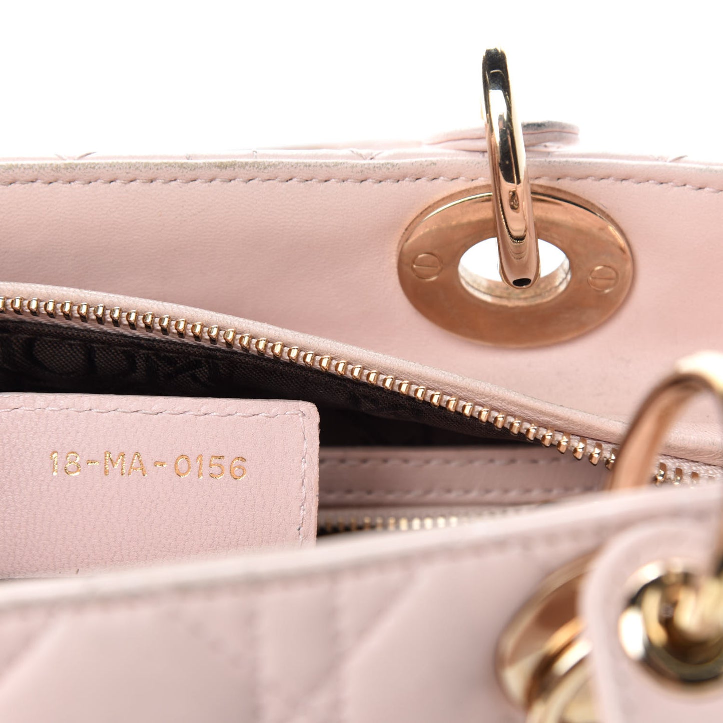 Lambskin Cannage Medium Lady Dior Light Pink