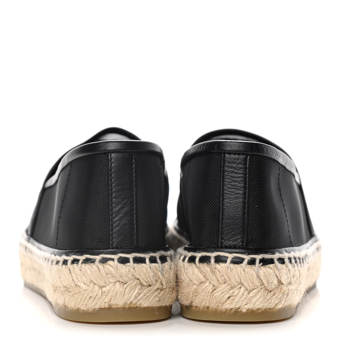 Mesh Grosgrain CC Espadrilles 36 Black