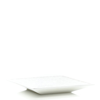 Hermes Porcelain Mosaique Au 24 Platinum Square Plate N°1 4 of 7