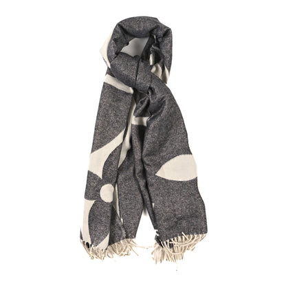 Louis Vuitton Silk Cashmere Oversized Monogram Ultimate Shine Scarf Gray 1 of 3