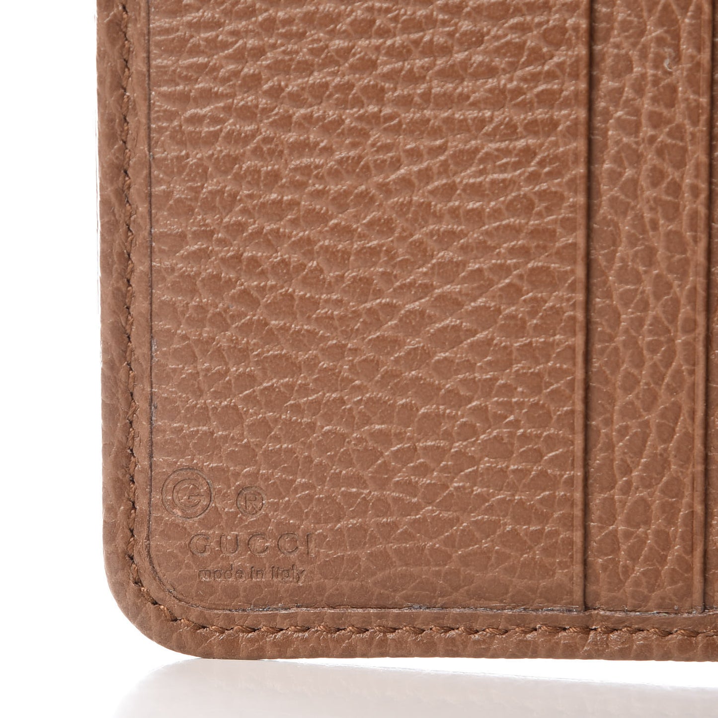 Monogram Dollar Calfskin Zip Around French Wallet Beige Ebony Tabacco