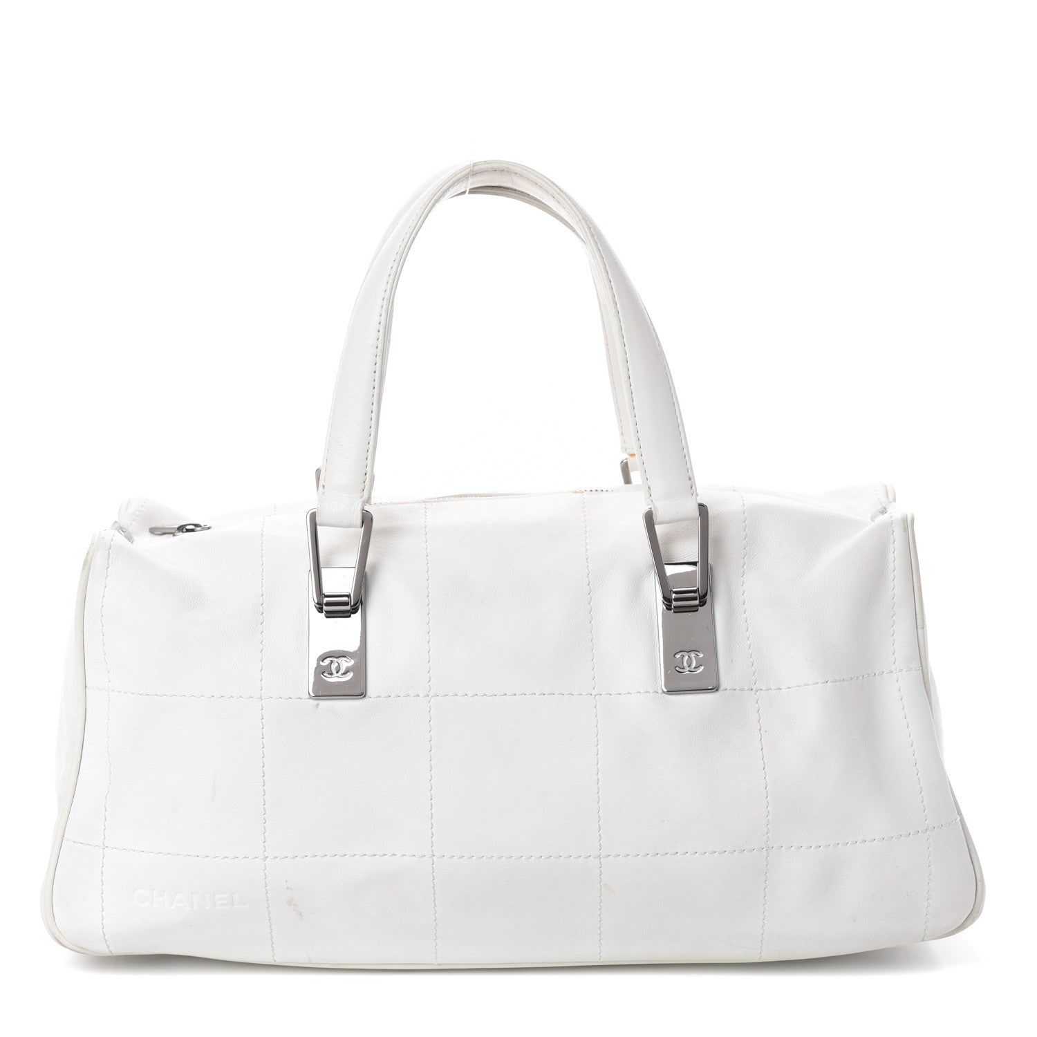 Chanel Calfskin Square Stitched Large Tote White 1 of 9