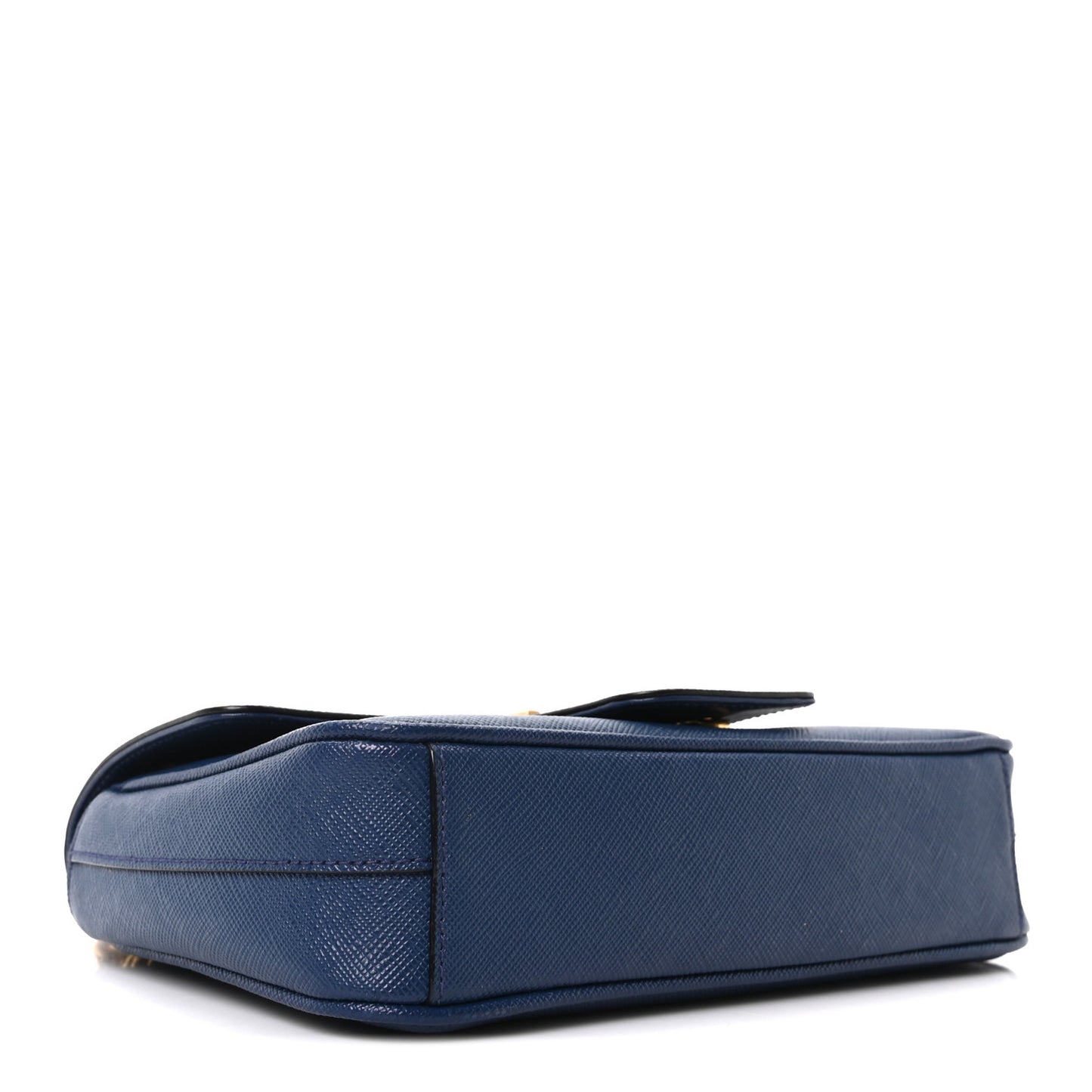 Saffiano Flap Shoulder Bag Bluette