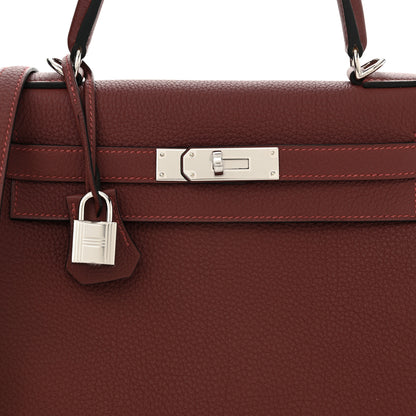 Hermes Togo Kelly Retourne 28 Rouge H 8 of 11