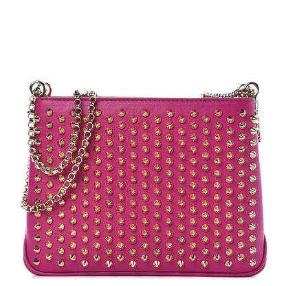 Christian Louboutin Calfskin Spiked Tribouli Crossbody Pink 1 of 8