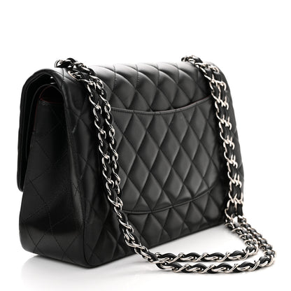 Chanel Lambskin Quilted Jumbo Double Flap Black 3 of 11
