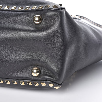 Valentino Garavani Vitello Medium Rockstud Tote Black 7 of 14