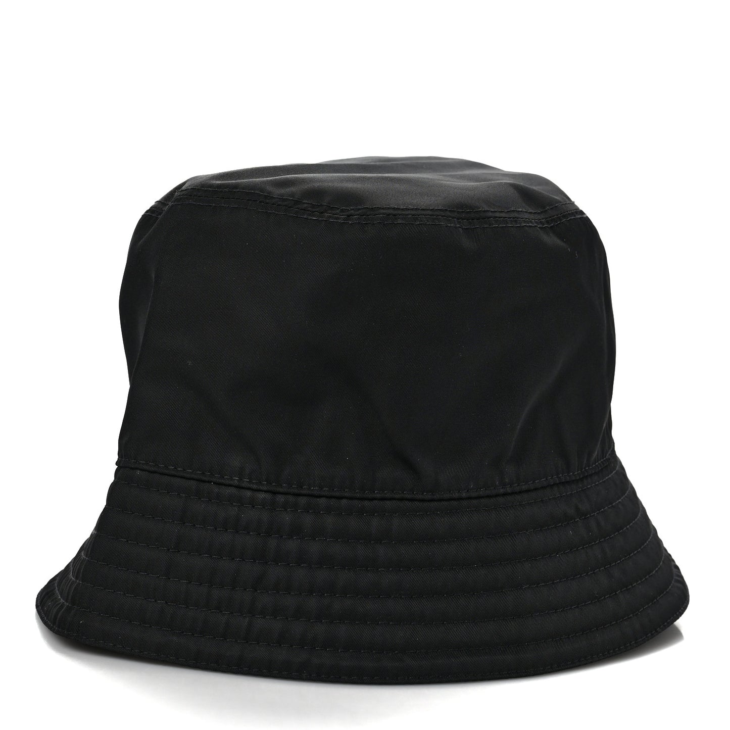 Re-Nylon Metal Triangle Logo Womens Bucket Hat M Black