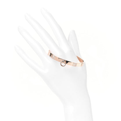 Hermes 18K Rose Gold Diamond PM Collier De Chien Bracelet SH 2 of 5