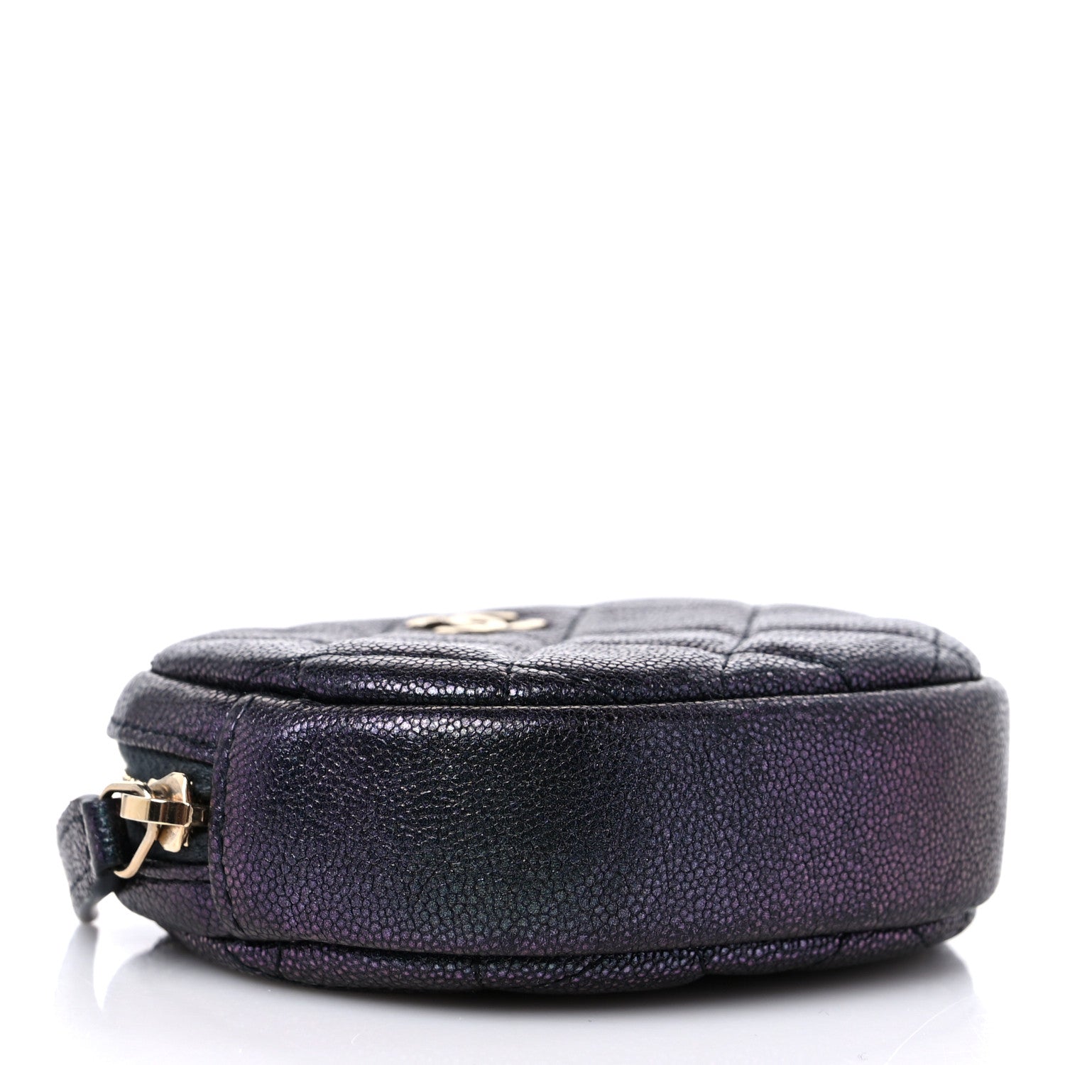Chanel Iridescent Caviar Quilted Zip Around Classic Coin Purse Black 4 of 9