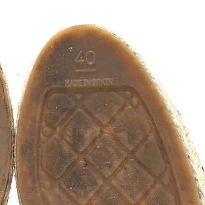 Chanel Tweed Patent Goatskin Sequin CC Espadrilles 40 Black 7 of 10
