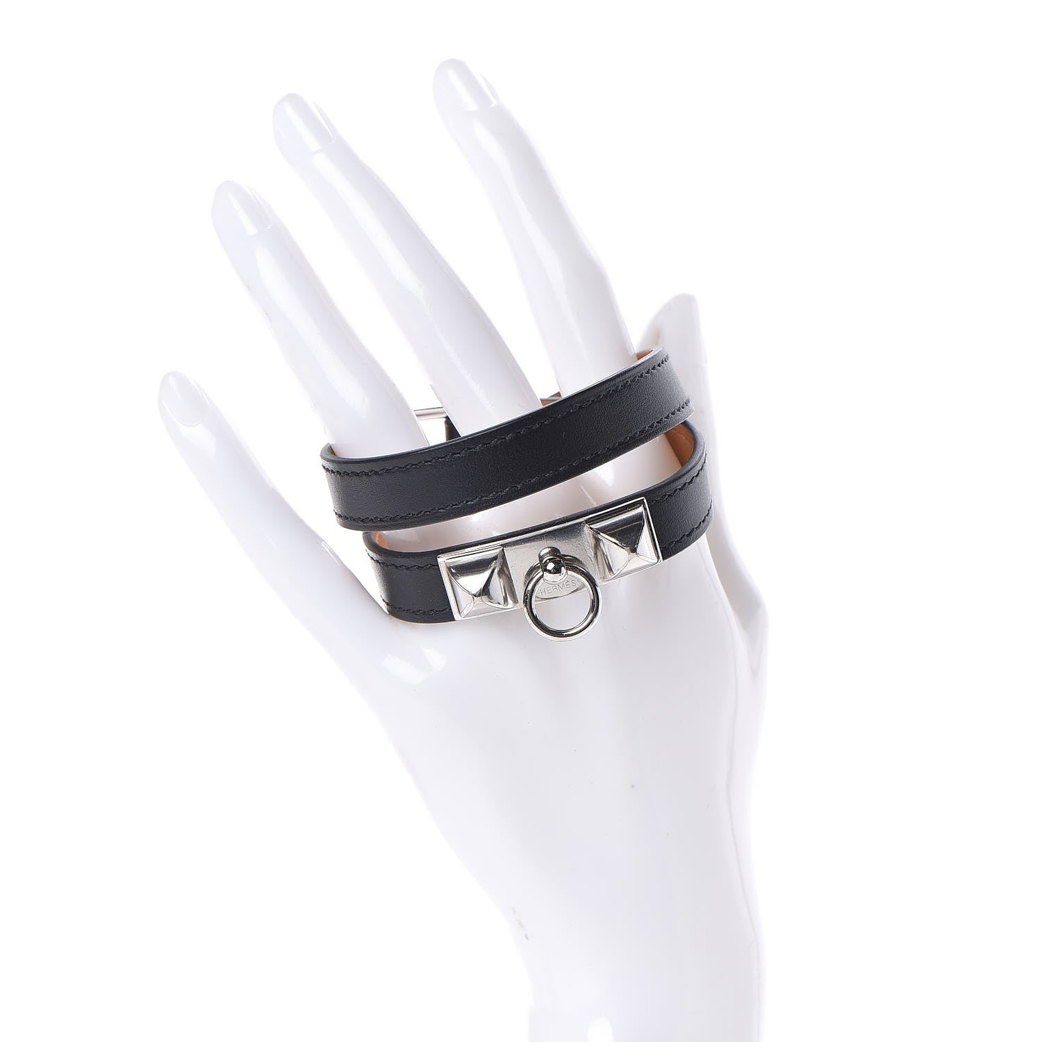 Hermes Box Rivale Double Tour Bracelet M Black 2 of 5