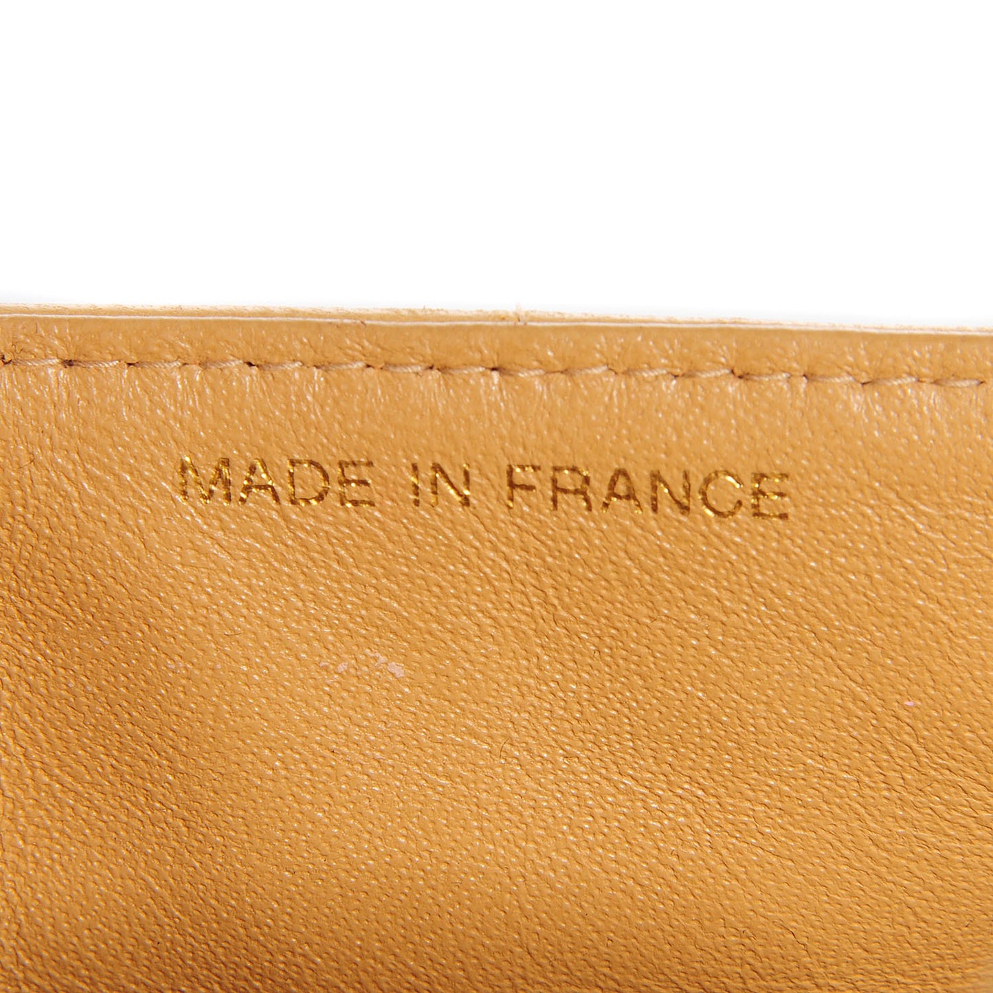 Lambskin East West Chocolate Bar Flap Beige