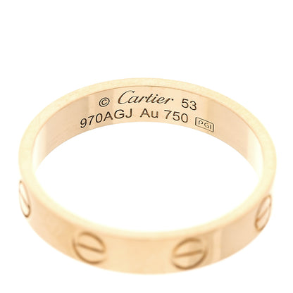 Cartier 18K Yellow Gold 3.5mm LOVE Wedding Band Ring 53 6.5 4 of 4