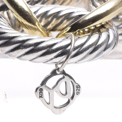 David Yurman Sterling Silver 18K Yellow Gold 12mm Large Oval Link Bracelet 5 of 5