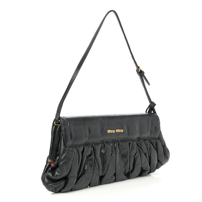 Miu Miu Nappa Matelasse Clutch Black 3 of 12